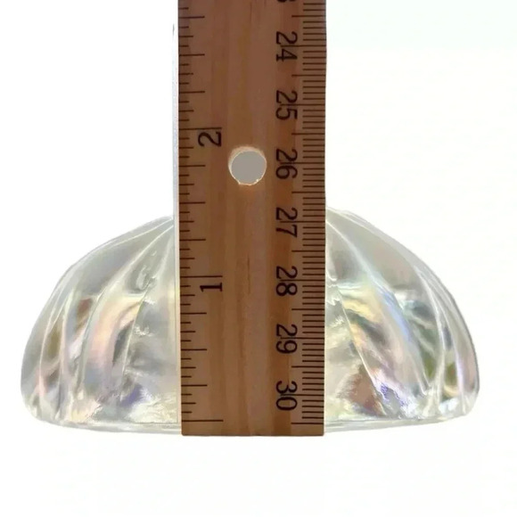 FENTON Iridescent Iceberg White Glass Votive Tea Light Candle Holder Dome Shape - Picture 4 of 9